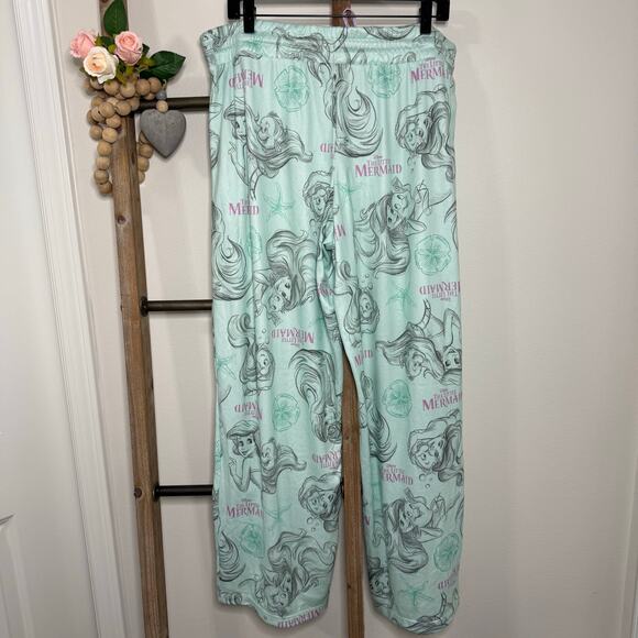 Disney Princess Little Mermaid Pajama Bottoms Size X Large - Picture 5 of 9